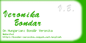 veronika bondar business card