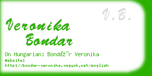 veronika bondar business card